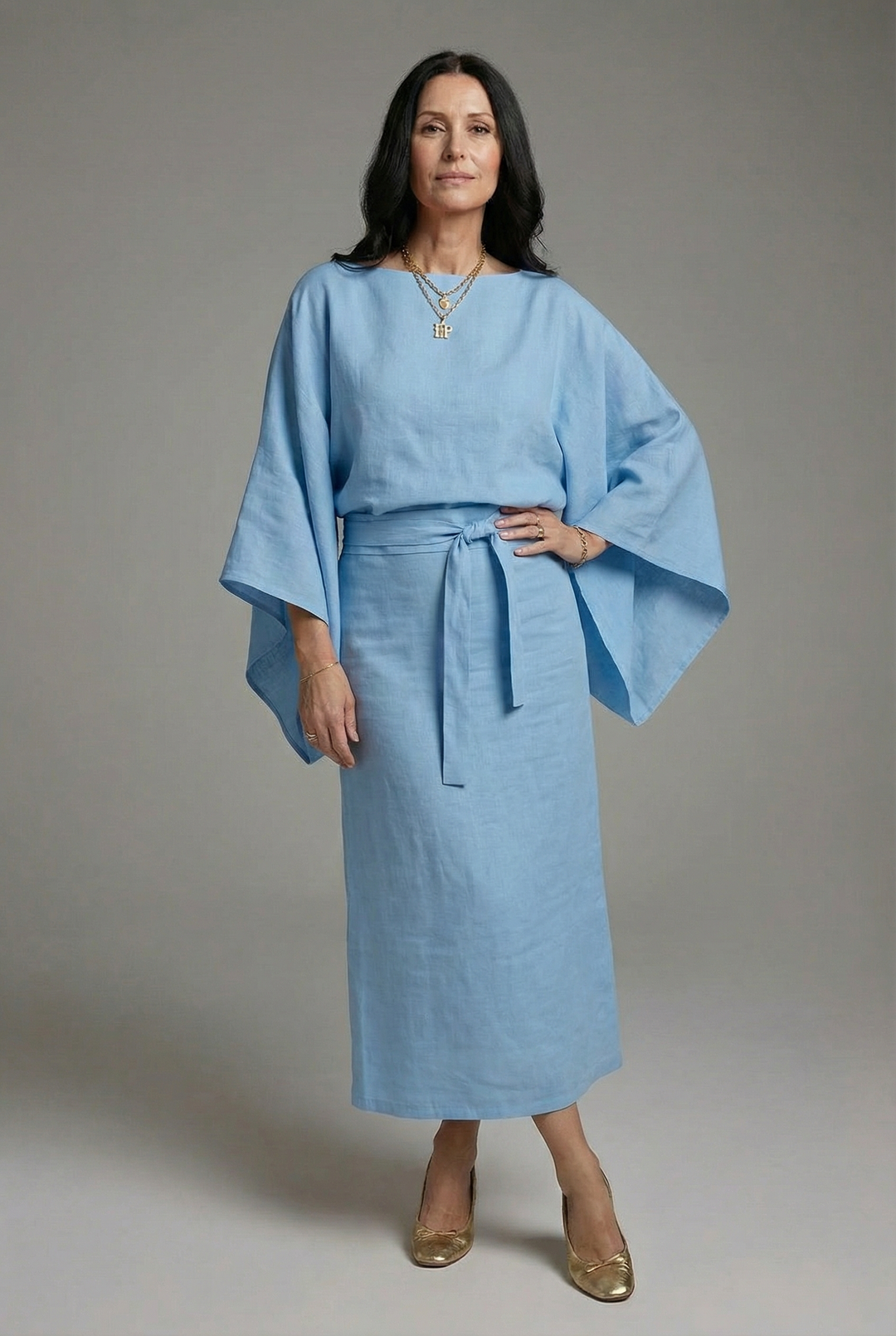 Sienna | Kimono Tie-Waist Midi Dress