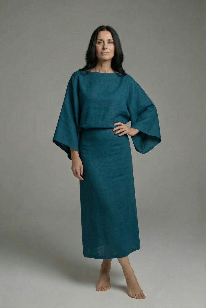 Sienna | Kimono Tie-Waist Midi Dress