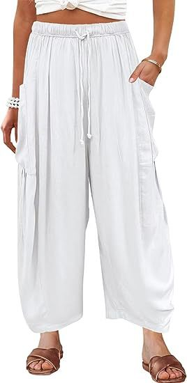Casual High-Waist Wide-Leg Pants