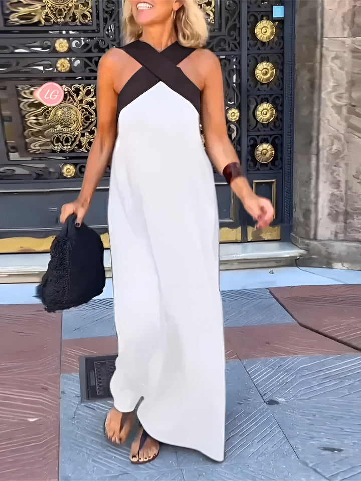 DELPHINE - DRESS WITH CROSSED CUT